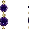 Image 1 : Genuine 8.7 ctw Amethyst Earrings 14KT White Gold - REF-53W6Y