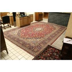 Kashan Persian Wool Rug #1324509