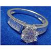 Image 1 : 1.60 CT  DIAMOND SOLITAIRE W/BAGUETTES RING 14K#1324670