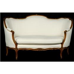 19th C. Louis XV St walnut loveseat #1324802