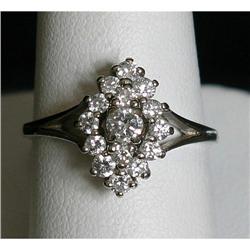 Estate Brilliant Rounds Diamond Ring White Gold#1324985