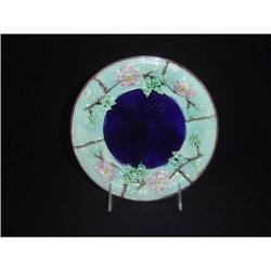 English Majolica Cobalt Blue Plate #1325333