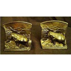 Pair of Antique  Elephant Bookends #1325373