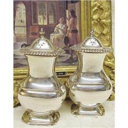 ANTIQUE SILVER SALT & PEPPER SHAKERS #1340413