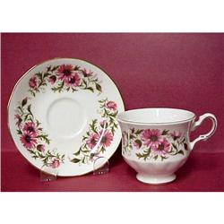 Royal Vale Cup & Saucer Pink Daisies #1340428