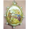 Image 1 : LOVELY PORCELAIN ROMANTIC PENDANT - LOCKET #1340460