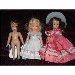 3 Nancy Ann Storybook Dolls Hard Plastic #1340509