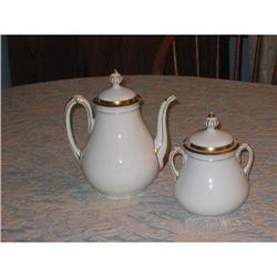 HAVILAND LIMOGES TEAPOT AND SUGAR BOWL #1340647