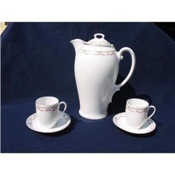 ANTIQUE CHOCOLATE POT SET BY KPM #1340660