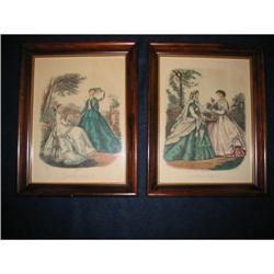 PAIR OF FRAMED FRENCH PRINTS #1340673