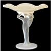 CARRIE Art Deco Pink Satin Glass Compote #1340681