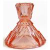 Pink Depression Glass Art Deco Candlesticks (2)#1340696