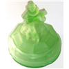Image 1 : Minstrel Green Satin Glass Art Deco Powder Jar #1340765