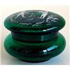 Image 1 : Mary Gregory Bottle Green Art Glass Powder Jar #1340816