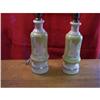 Pair of Aladdin Glass Lamps-Green/Cream #1341083
