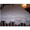 Antique Crocheted Bedspread-68x92" #1341085
