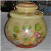 Yellow Handpainted Biscuit Jar Vintage #1341110