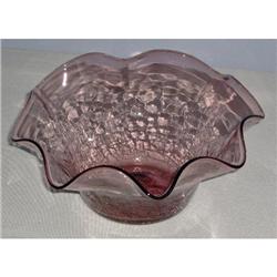 1900s Vintage Hand-Blown Amethyst Crackle Glass#1341132