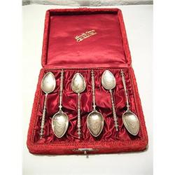 6 German Franz Mosgau Silver tea spoons from #1341157