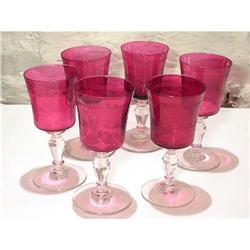 6 Wine?s Glass cranberry  #1341177