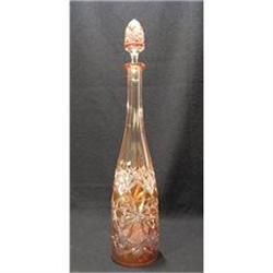 Beautiful Crystal Orange Decanter Baccarat #1341179