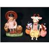 Image 1 : Porcelain and Pottery Figures Cow and Chinese #1341202