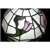 Image 1 : Shade Lamp Stained Glass Vented Cap Butterfly #1341232