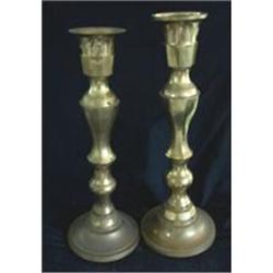 Candle Holders Brass Pair Tall Large Classic #1341248