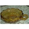 Image 1 : Amber Color Fostoria Glass Coin Nappy  #1341710