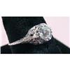 Image 1 : Art Deco 18K Gold Filigree Diamond Ring #1362661