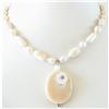 Image 1 : STERLING SILVER RARE WHITE CORAL PEARL Necklace#1362909
