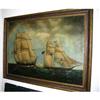 Image 1 : 19th Century  American Ship Battle Scene Lsd #1363131