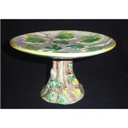 American Majolica Footed Cake Stand #1363628