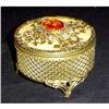 Image 1 : Italian Footed Gilded Powder Jar #1363686