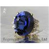 Image 1 : RHJ Deep Blue Synthetic Sapphire w/ CZs #1369143