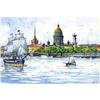 Image 1 : Watercolor "Old Russia. Saint-Petersburg. #1369203