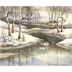 Original watercolor "Spring" by Shanyrin #1369215