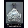 Image 1 : CZECH ART DECO SILVER PURSE PERFUME BOTTLE #1369286