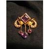 Image 1 : 10K Gold Victorian Pin Brooch Amethyst #1369417