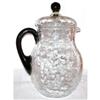 TIFFIN #117 1920's CRACKLE GLASS  JUG W LID #1369418