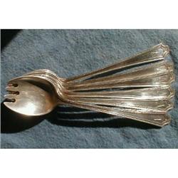 Whiting KING ALBERT Ice CREAM Forks 6 Sterling #1369451