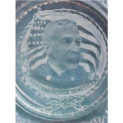 Sandwich Glass EAPG Plate of Admiral Dewey #1369728