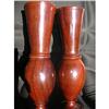 Image 1 : A PAIR OF ELEGANT WOODEN VASES #1370144