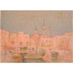 Akko a magnificent harbor scene by Edna HIbel #1390043