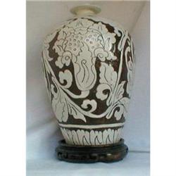 CIZHOU SGRAFFITO INCISED PEONY  VASE, Chinese #1390067