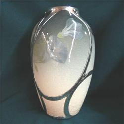 Rookwood Iris Glaze Vase with Silver Overlay #1390099