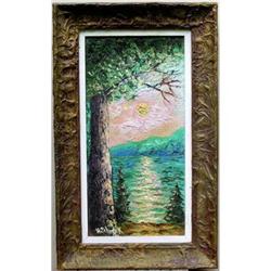 PR ORIG SIGNED IMPRESSIONISTIC LANDSCAPE OIL #1390114