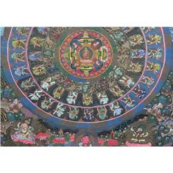 ORIG TIBETAN TANTRIC BUDDHIST THANGKA PAINTING #1390117