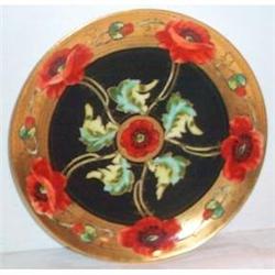 Hand Painted Haviland Poppy Decorated Plate #1390137