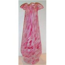 Huge Fenton Cranberry  Rose Mist Vasa Muhrina #1390138